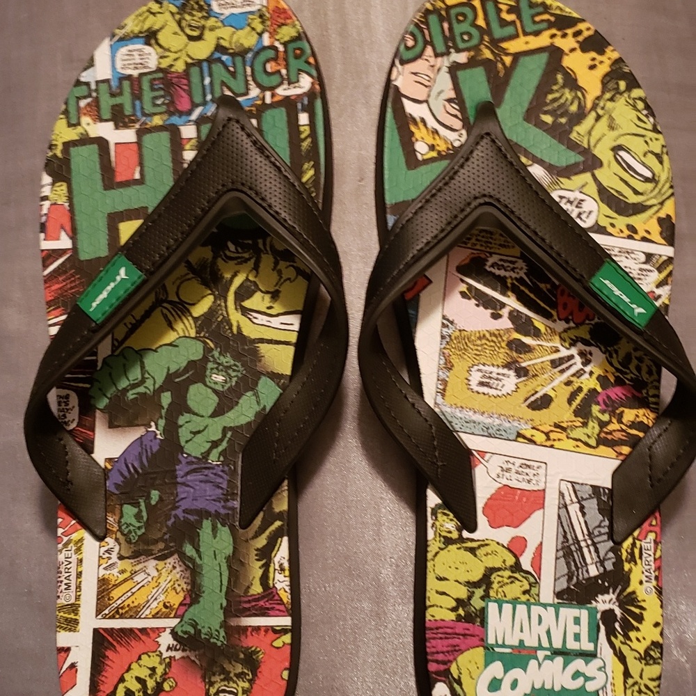 Incredible Hulk Rider flip flops